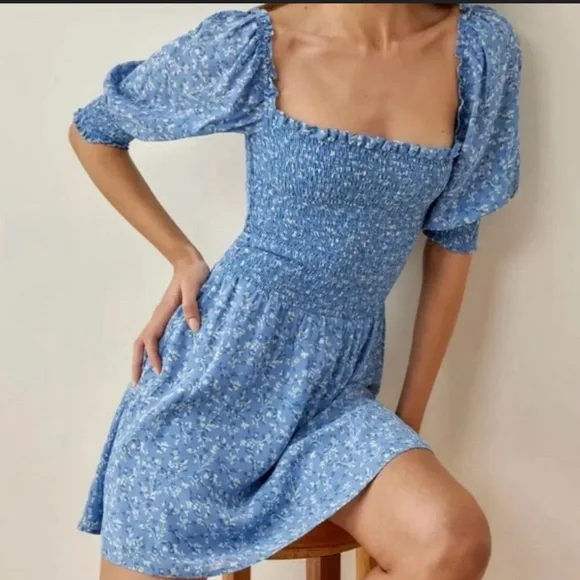 NWT Reformation Elle Mini Dress Suzette size 10 reg $218 - Picture 1 of 7